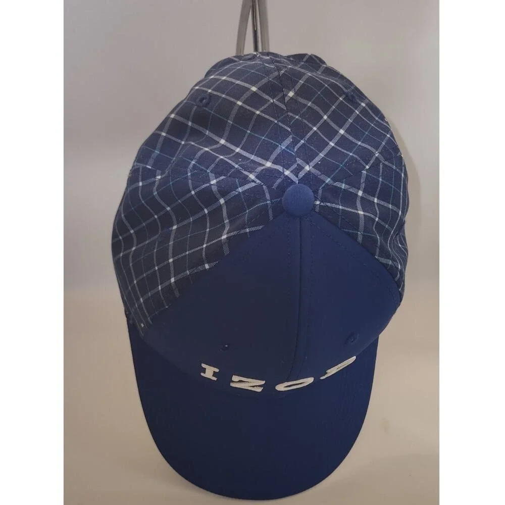 Izod Golf Blue Plaid‎ Hat EUC One Size Fits Most